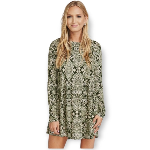 Show Me Your MuMu Dresses & Skirts - SHOW ME YOUR MUMU OLIVE GREEB "EM" MINI DRESS S
